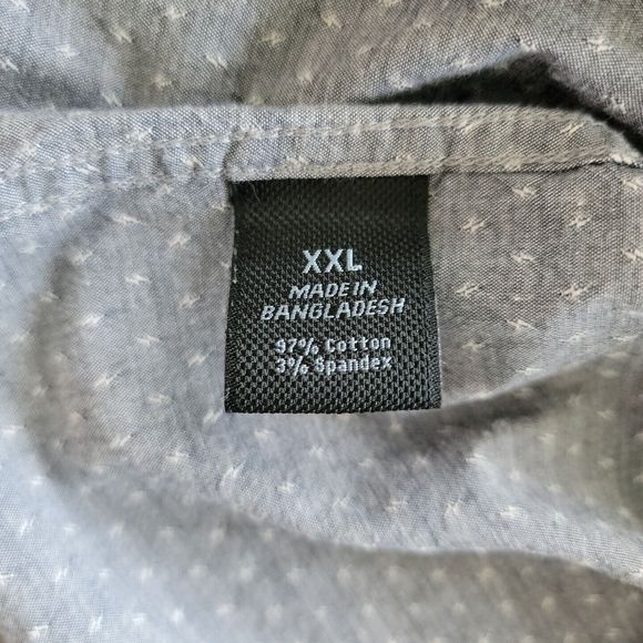 Marc Anthony Luxury Slim Fit Shirt Mens Size XXL Short Sleeve Button Down Gray - Picture 5 of 8